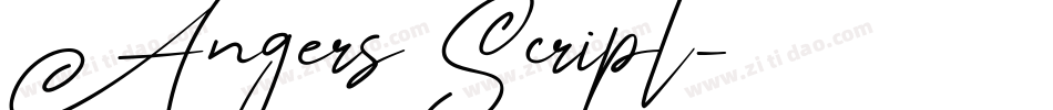 Angers Script字体转换